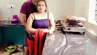 Fucking Desi Step Mom in Kitchen while Cooking