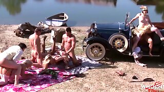 Plage Double Penetration, Partouze A La Plage, Orgie Plage