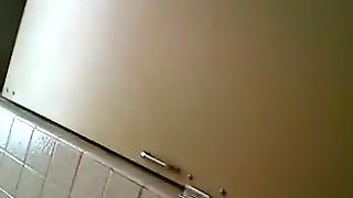 Voyeur chubby teen in bathroom