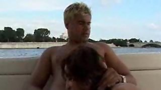 Debauchery of a hot Mom on the boat