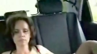 Hot Wife Has Her Throat Fucked in The Backseat