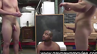 Black guy takes cum facial for gay cash on POV camera