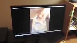 Hotwife getting off with web camera tribute