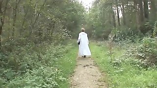 British trophy wife in the woods