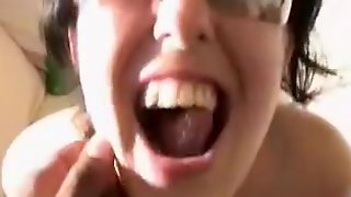 White mother Id like to fuck taking darksome cum in her face hole