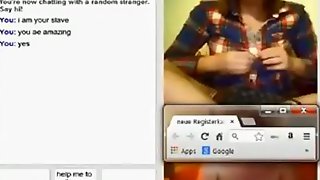 Busty girl has some dirty talk cybersex with a stranger on omegle