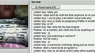Pregnant girl has cybersex with a stranger on chat roulette