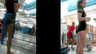 Candid teen ass in store