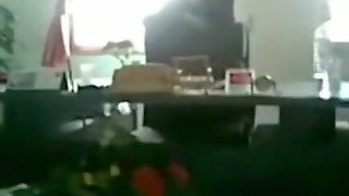Muslim hijab girl makes a sextape with her man on the sofa