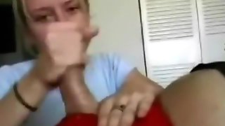 A blonde girl and the cumshots in her mouth compilation