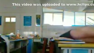 Chinese girl gets fucked in class during lunch break