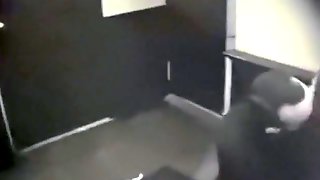 Couple gets busted fucking in the toilet of a restaurant and the waitress kicks them out !!!