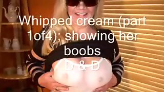 Whipped ball batter (part 1of4); showing her milk sacks