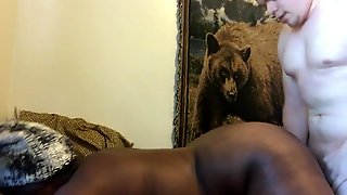 Ebony Doggystyle With White Guy