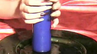 Long nails scratching candle