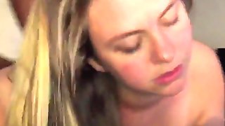 Sexy curvy blonde  does BBC and cuck boyfriend