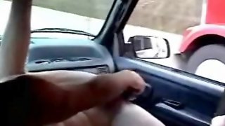 Great ! She masturbate totally nude in car for truck driver