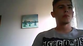 Serbian cute boy shows his very big ass 1st time on cam