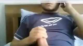 Horny turkish man play his cock