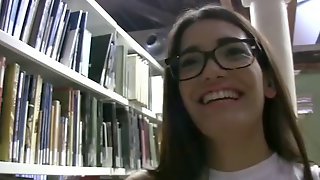 Spanish library girl fucks for money