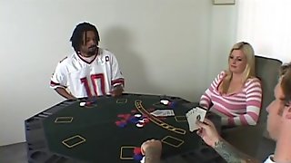 White guy loses his GF to a black guy at a card game