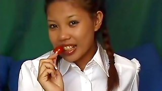 Asian anal lollipop college girl