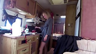 Couple fucking in camping car