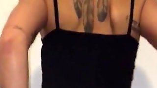 TINY GF DANCES IN PANTIES SHOWING OFF ASS   PUSSY IN THONG