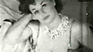 Chesty Mature Lady in Erotic Session (1950s Vintage)