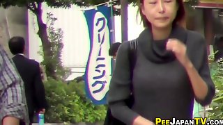 Bizarre asian pee street