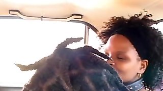 Ebony ### sucking black cock in car