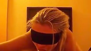 Blindfolded Wife Fucked by Stranger and Hubby