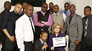 Nina Hartley Interracial Gangbang