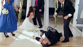 Scandalous unsatisfied bride Angela White wants anal from priest