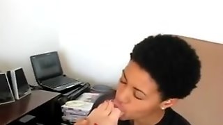 Ebony Worships and Adores White Woman's Sexy Feet
