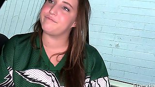 Teenage fatty wants to share her fetishes on casting