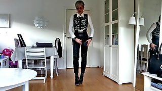 Sissy Hot Sexy Leather Pants