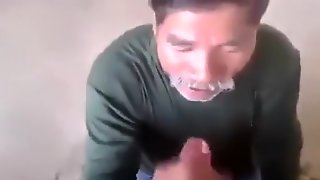 Gay Grandpa Sucking Cock