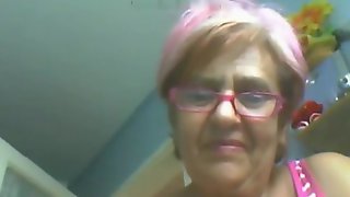 Hungarian Granny in a webcam