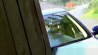 Young couple car fuck