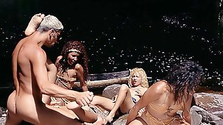 Latinas Orgy in the River