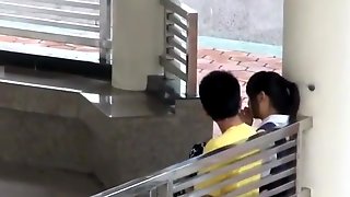 Asian college students caught fucking in school