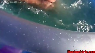 Real hazed college teen pussylicking outdoor