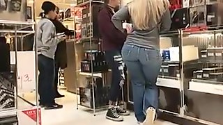 Thick blond pawg milf christmas shopping (busted) edited