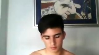 Greek cute boy round hairy ass smooth nice cock on cam