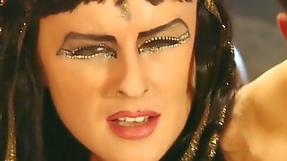 Horny Cleopatra gets pussy licked when watching hard sex