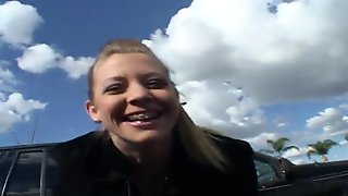Trashy Blonde Has A Casual Anal Sex With Stanger From The Street