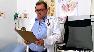 Kinky Doctor Is Examing A Juicy Vagina Of Very Tall Girl