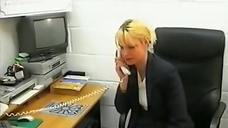 Femdom Office Strapon