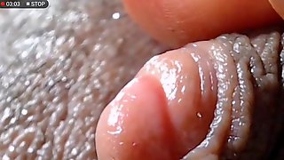 Close up big clit play